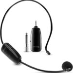 Bietrun Wireless Microphone Headset, UHF Wireless Headset Mic System, 160ft Range,1/8” and 1/4” Plug, for Speakers, Voice Amplifier, PA System(Not Supported AUX/iOS)