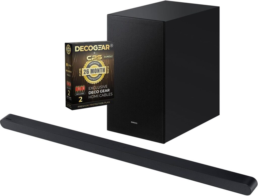 Samsung HW-S700D/ZA 3.1ch Q-Series Wireless Dolby Atmos Soundbar 2024 (Renewed) Bundle with 2 YR CPS Enhanced Protection Pack
