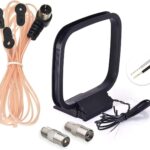 Bingfu FM Radio Dipole Antenna 75 Ohm Indoor AM Loop Antenna for Pioneer Onkyo Yamaha Marantz Indoor Bluetooth Home Stereo Receiver AV Audio Video Home Theater Receiver Tuner