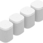 Sonos One (Gen 2) Four Room Set Voice Controlled Smart Speaker with Amazon Alexa Built in (4-Pack White) (Renewed)