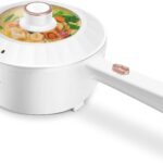 Bear Hot Pot Electric, 2L Multifunctional Portable Cooking Pot, 1000W Rapid Noodles Electric, Non-Stick Frying Pans for Steak, Egg, Ramen, Oatmeal With Dual Power Adjustment