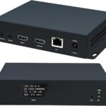 H265&H264/MJPEG HDMI Video Encoder HD 1080P@60HZ (4K Optional) OLED Video Audio Encoders with Loopout Max 4 Channels Streams Output HTTP/SRT/RTMP/RTMPS/RTSP Streaming YouTube Facebook Live