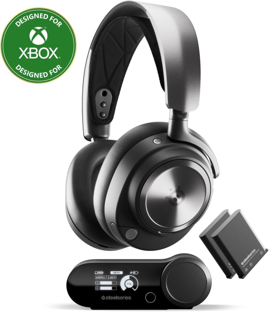SteelSeries Arctis Nova Pro Wireless Xbox Multi-System Gaming Headset – Premium Hi-Fi Drivers – Active Noise Cancellation Infinity Power System – Stealth Mic – Xbox, PC, PS5, PS4, Switch, Mobile