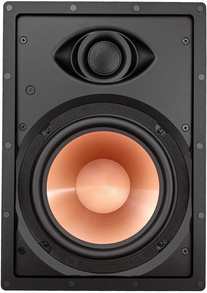 MFR 8″ 2-Way in-Wall Speaker with 1″ Tweeter, Home Theater & Whole House Audio, Indoor or Covered Outdoor Wall Mount Speakers (Each)