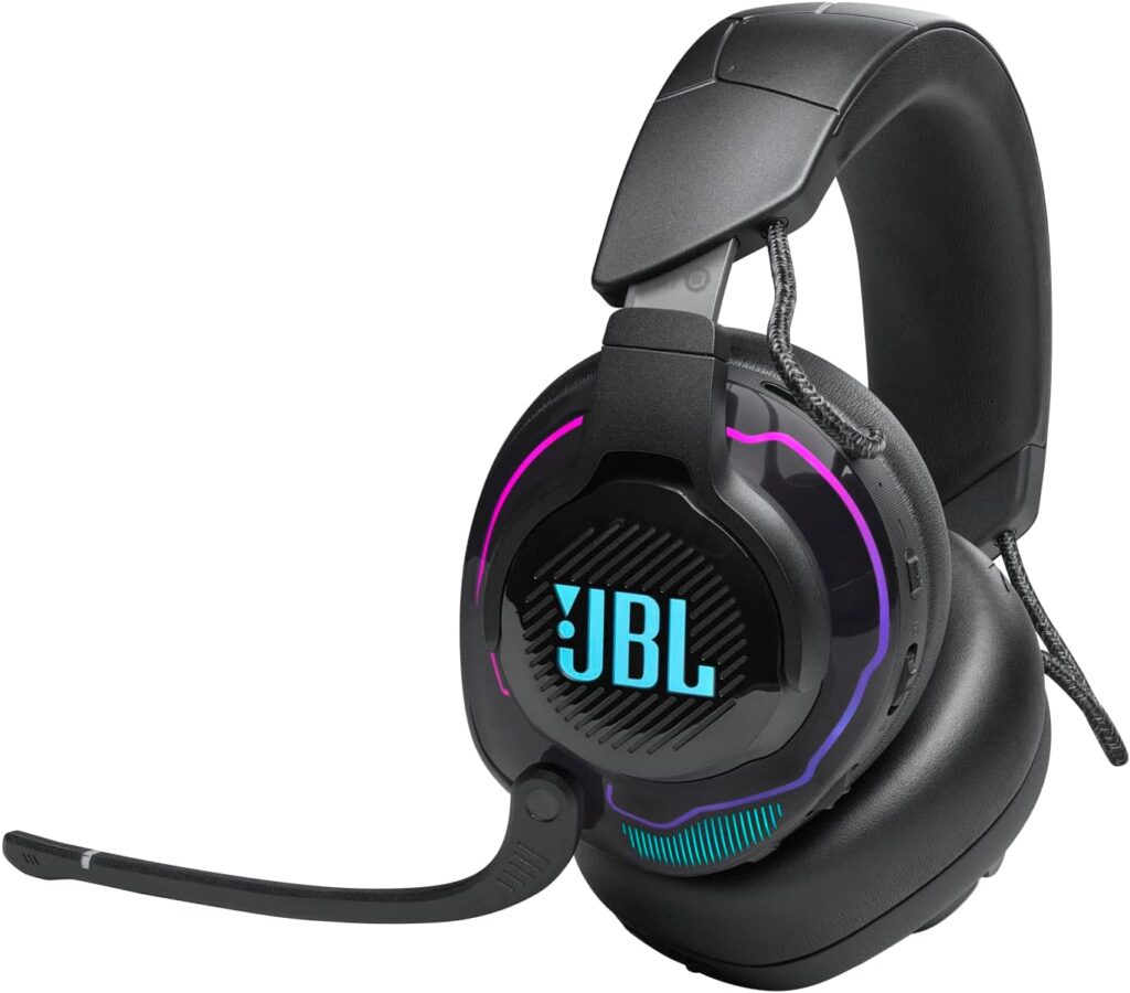 JBL Quantum 910 – Wireless Over-Ear Performance Gaming Headset with Head Tracking-Enhanced, Active Noise Cancelling and Bluetooth, QuantumSPATIAL 360, Low Latency Wireless System (Black)