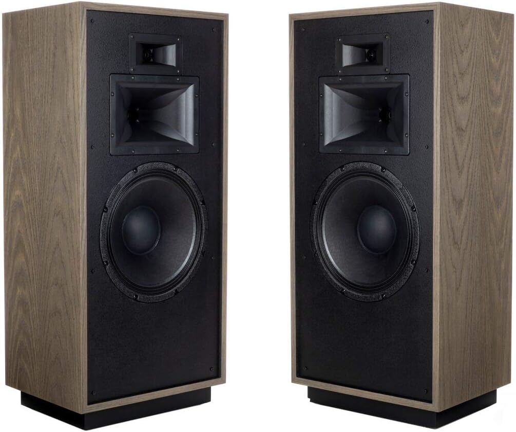 Klipsch Forte IV Heritage Premium Floorstanding Horn-Loaded Speakers in Distressed Oak