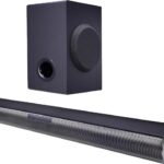 LG SQC1 Bluetooth 2.1 Ch 160W Soundbar with Wireless Subwoofer, Remote and Optical Connection – Black (Renewed)
