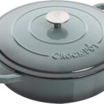 Crock-Pot Crock Pot Artisan Enameled Cast Iron Braiser W/Lid, 5 Quart, Slate Gray