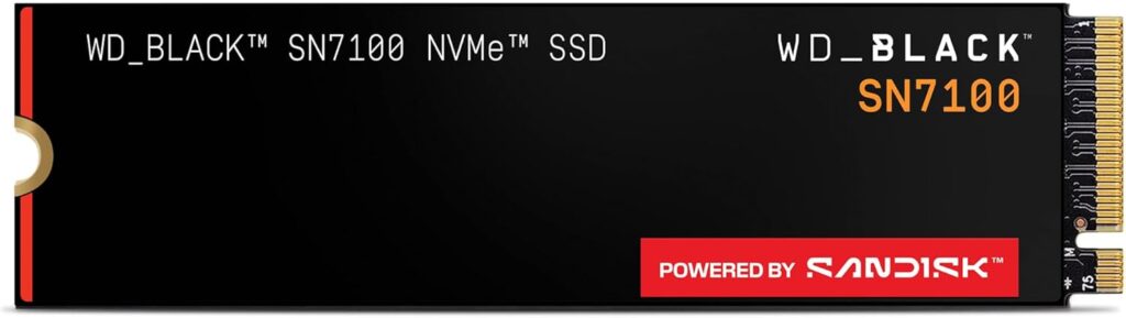 WD_BLACK SN7100 4TB NVMe Internal Gaming SSD Solid State Drive – Gen4 PCIe, M.2 2280, Up to 7,000 MB/s – WDS400T4X0E