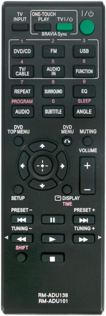 RM-ADU101 RM-ADU138 Replacement Remote Applicable for Sony DAV-TZ135 DAV-TZ130 DAV-TZ140 HBD-TZ130 HBD-TZ140 DVD Home Theatre System DAVTZ135 DAVTZ130 DAVTZ140 HBDTZ130 HBDTZ140