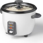 Starfrit Electric Rice Cooker – 6 Cups – Steamer Basket, Measuring Cup & Service Spoon – 300W – Makes Perfect Rice!