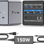 TobenONE USB C Docking Station Dual/Triple Monitors with 150W Power Adapter for Dell/HP/Lenovo/Surface/Asus/Chromebook, 2 HDMI, DP, 5 USB, Ethernet, SD 4.0/Micro SD