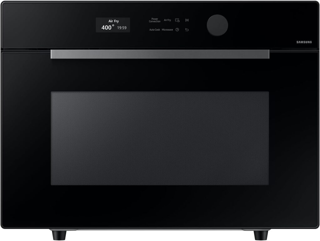 SAMSUNG 1.2 cu. ft. Countertop Convection Microwave with Air Fry, Black Glass, MC12DB8700CKAA
