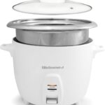 Elite Gourmet ERC-2020 Electric Rice Cooker with Stainless Steel Inner Pot Makes Soups, Stews, Grains, Cereals, Keep Warm Feature, 20 Cups Cooked (10 Cups Uncooked), White
