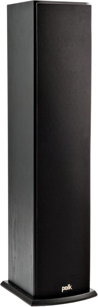 Polk Audio T50 Home Theater and Stereo Floor Standing Tower Speaker (Single, Black) – Deep Bass Response, Dolby and DTS Surround