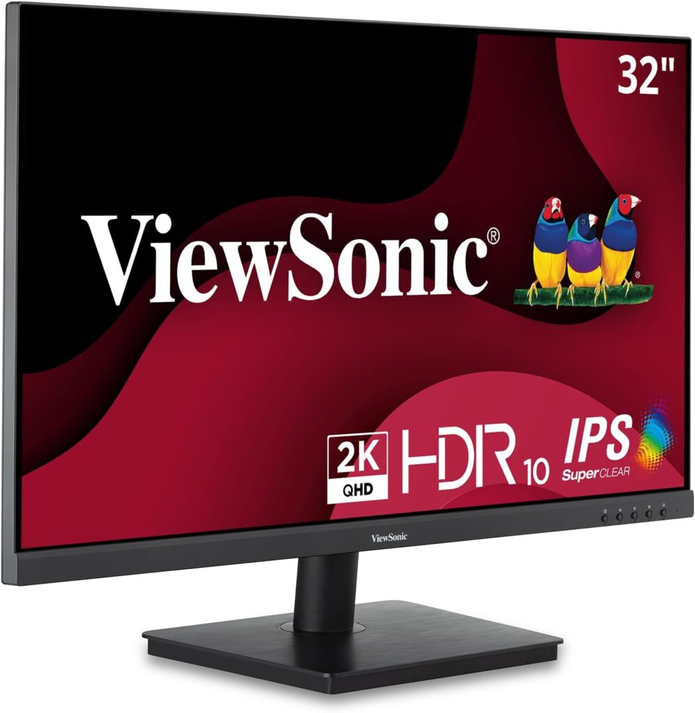 ViewSonic VS3225-2K 32 inch Monitor QHD (2560p x 1440p), IPS Panel, 75Hz, 4ms GTG, HDR10, HDMI, DP, Frameless, 3 Years Warranty.