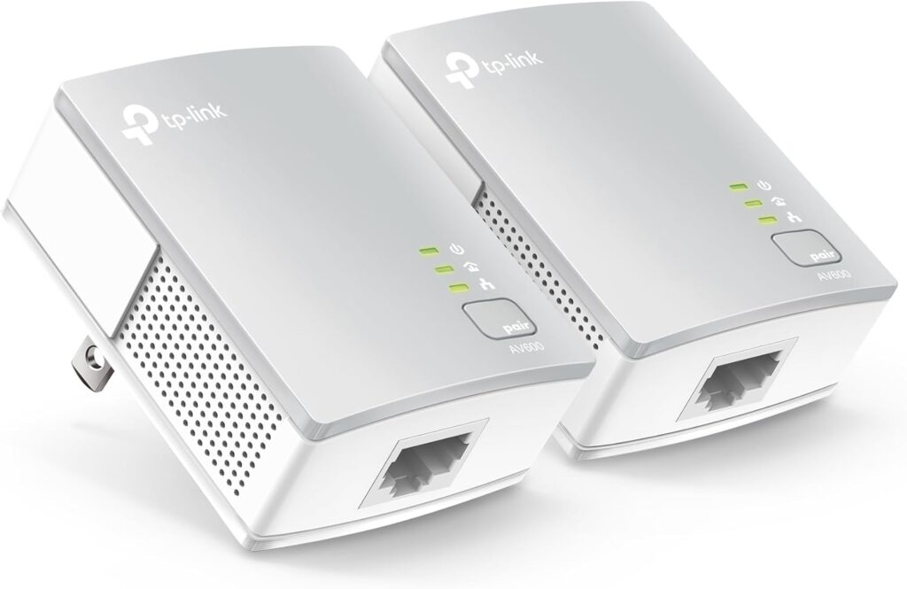 TP-Link AV600 Powerline Ethernet Adapter Kit – Gigabit Port, Plug Pair &Play, Power Saving, Nano Sized Powerline Network Adapter (TL-PA4010 KIT)