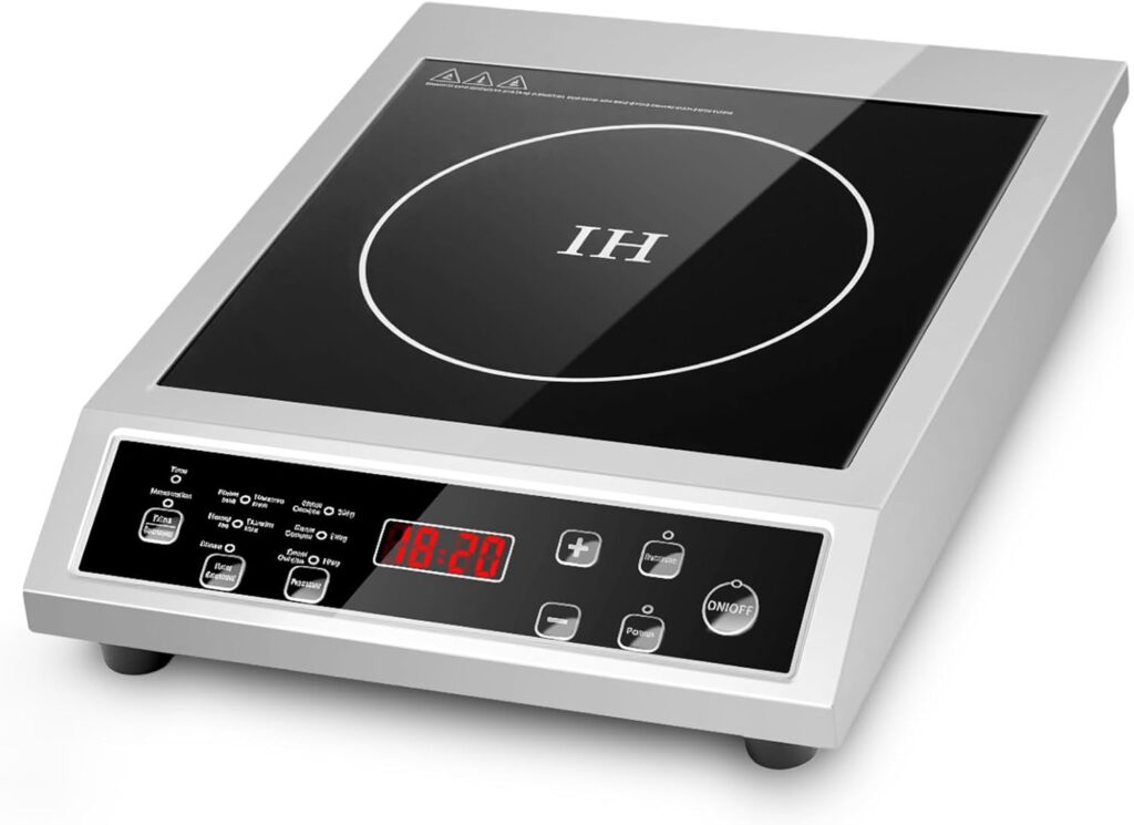 Portable Induction Cooktop, 3500W Countertop Burner, 8 heat settings Heat Settings & Stainless Steel Housing, 24H Appointment Scheduling
