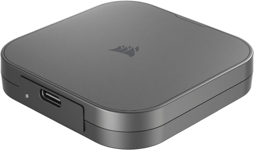 Corsair EX400U 4TB USB4 Portable External Type-C SSD – Up to 4,000MB/s Read, 3,600MB/s Write, USB 3.2 Gen2 2×2, Plug and Play, Thunderbolt 4, MagSafe, Includes 40Gbps Cable, Windows PC, iOS Mac – Gray