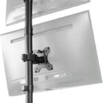 VIVO Dual Vertically Stacked Monitor Desk Mount, Extra Tall Adjustable Stand for 2 Ultrawides up to 34 inches, 22 lbs Capacity, Black, STAND-V002T
