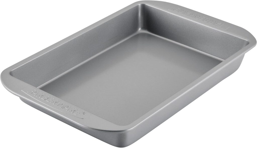 Farberware Nonstick Bakeware Baking Pan / Nonstick Cake Pan, Rectangle – 9 Inch x 13 Inch, Gray