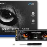 MOVE SPEED HB7450 4TB Internal Solid State Drive for PS5 with Heatsink TLC NAND, PCIe 4.0 NVMe M.2 SSD- Up to 7450MB/s, 3D NAND Storage Expansion Compatible with PS5, Laptops and Desktops