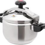 201 Stainless Steel Pressure Cooker, 7L/7.4 Qt Pressure Pot W/Sponge, 1-2 People Pressure Cooker For Stewing, Boiling & Steaming Meals