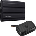 Samsung T7 Shield 4TB USB 3.2 Gen 2 Type-C Portable External SSD, Black, with Drive Case