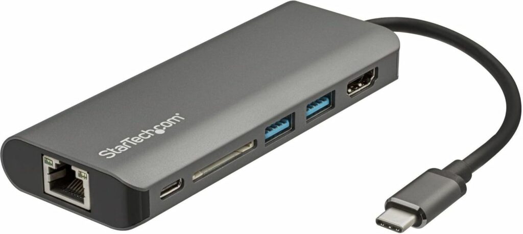 StarTech.com USB C Multiport Adapter – USB-C Travel Dock to 4K HDMI, 3x USB 3.0 Hub, SD/SDHC, GbE, 60W PD 3.0 Pass-Through – Portable USB-C Mini Docking Station USB Type-C/Thunderbolt 3 (DKT30CSDHPD3)