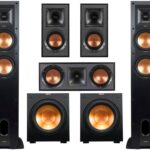 Klipsch Reference 5.2 Home Theater Pack with 2X R-26FA Floorstanding Speaker, 2X R-12SW Subwoofer, R-25C Center Channel Speaker and 2X R-41M Bookshelf Speaker, Black