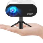 Mini Projector with WiFi and Bluetooth, VISSPL Full HD 1080P Projector, Portable Outdoor Projector with Tripod, Home Theater Movie Phone Projector Compatible with Android/iOS/Windows/TV Stick/HDMI/USB