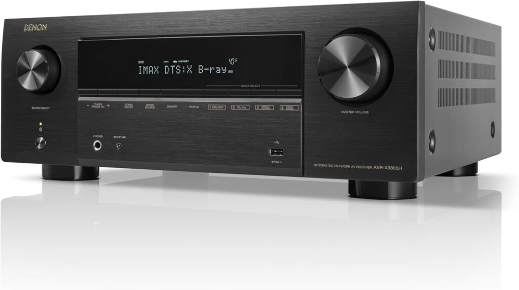 Denon AVR-X3800H 9.4 Channel 8K Home Theater Receiver IMAX Enhanced with Dolby Atmos/DTS:X and HEOS Built-in (Renewed)