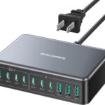 480W USB C Charger Block, Rocoren 10-Ports USB C Charging Station for Multiple Devices,PD 100W Type c Gan Fast Charger Station Multi USBC Charging Hub for Laptop MacBook HP iPad iPhone Samsung