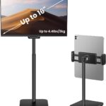 tounee Portable Monitor & Tablet Holder Stand, 4.4lb (2kg) Holding Strength, Height Adjustable Up to 18.11″, Ideal for 4.7″-16″ Devices (15.6″ Portable Monitors, iPad, iPhone, Kindle) – Black
