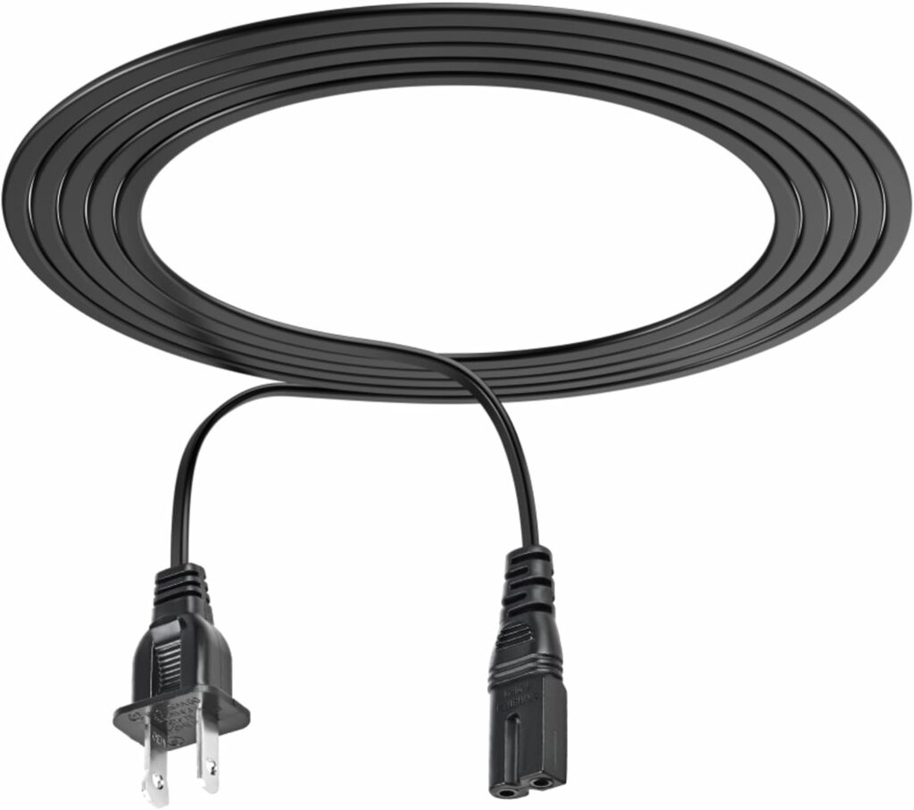 FITE ON 5ft AC in Power Cord Outlet Socket Cable Plug Lead Compatible with VIZIO SB3820-C6 38 2.0 Channel, SB3851-C0 5.1 Channel Home Theater Sound Bar Soundbar Wireless Bluetooth Speaker System