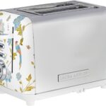 VQ Laura Ashley Elveden White Stainless Steel 2 Slice Toaster | Multi-Functional Bagels & Bread Toaster 2 Slice with Adjustable Heating & Defrost Mode | Featuring 2 Wide Slots, Croissant Warming Rack