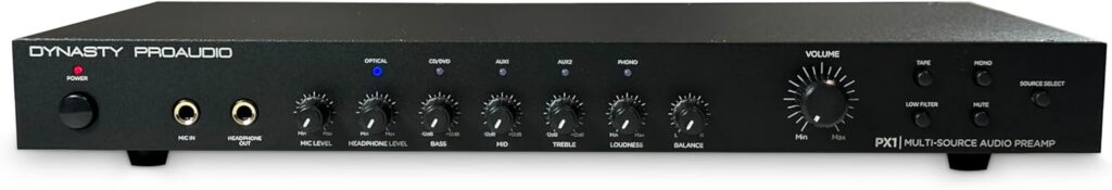 Dynasty ProAudio PX1 High Definition Multi-Source Hi-Fi Home Audio Stereo Preamplifier