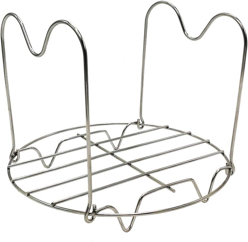 Steamer Rack Trivet with Handles for Instant Pot 6 Qt 8 Qt, Alamic Instant Pot Trivet with Handles for Electric Pressure Cookers 6 Qt 8 Qt