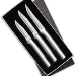 Rada Cutlery 3-Piece Paring Knife Galore Knife Gift Set, Silver Handles