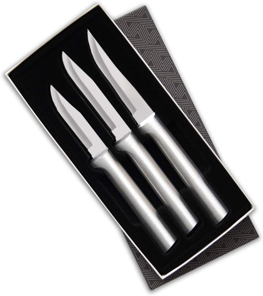 Rada Cutlery 3-Piece Paring Knife Galore Knife Gift Set, Silver Handles