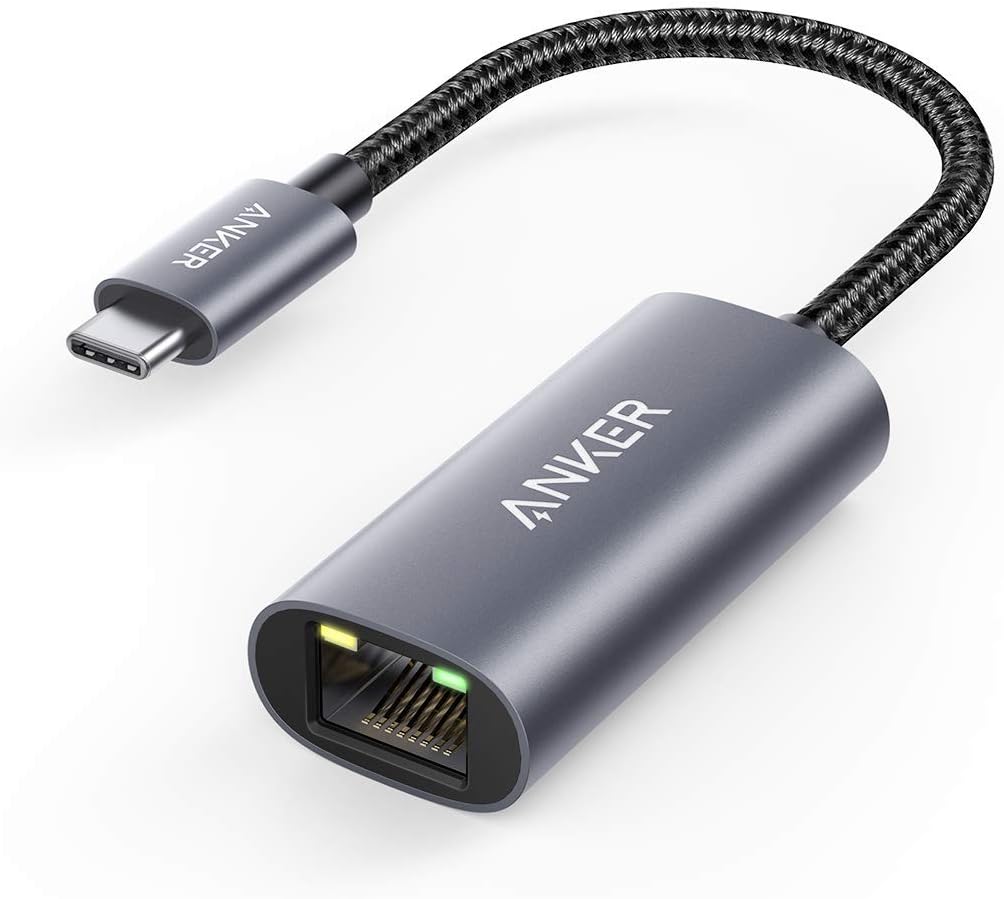 Anker USB C 3.0 to Ethernet Adapter, Portable 1-Gigabit Network Hub, 10/100/1000 Mbps, for MacBook Pro, iPad Pro 2019/2018, ChromeBook, XPS, Galaxy S9/S8, and More