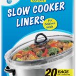 20 Counts Slow Cooker Liners and Cooking Bags, Extra Large Size Fits 6-10QT Pot, 14″x 22″, BPA Free, Suitable for Oval & Round Pot -1 Pack