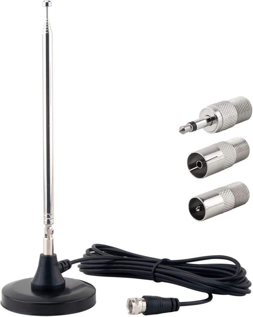Strong Magnetic Base FM Radio Antenna Digital Telescopic Antenna for Yamaha Pioneer Onkyo Marantz Sherwood FM Radio Bluetooth Home Stereo Receiver AV Audio Video Home Theater Tuner