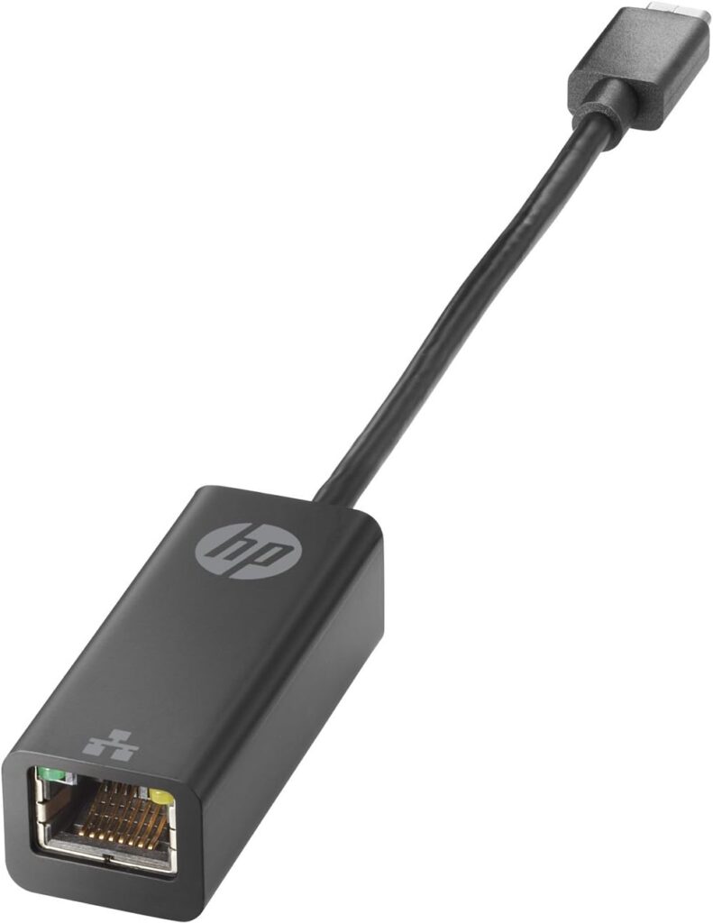 HP USB-C to RJ45 Adapter – No Localization (V7W66AA), Black