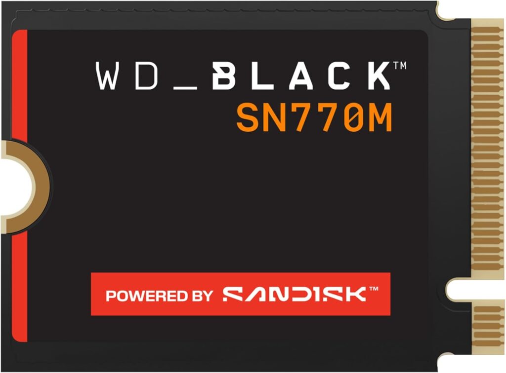 WD_BLACK 2TB SN770M M.2 2230 NVMe SSD for Handheld Gaming Devices, Speeds up to 5,150MB/s, TLC 3D NAND, Great for Steam Deck and Microsoft Surface – WDBDNH0020BBK-WRSN