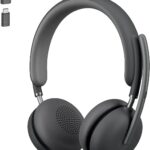 Logitech Zone 950 Premium Noise Canceling Headset with Hybrid ANC, Bluetooth, USB-C, USB-A, Certified for Zoom, Google Meet, Google Voice, and Fast Pair – Graphite