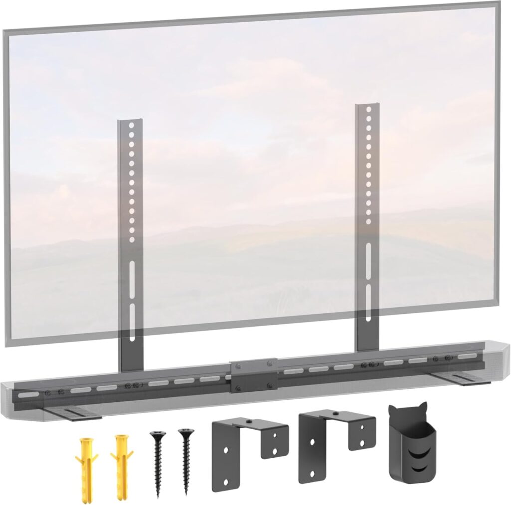 Soundbar TV Mount for Samsung Soundbar TV Mounts HW-Q990C HW-Q990D Q930C HW-Q930B HW-Q930D and More – Height Adjustable Bracket for Samsung Sound bar Mounting WR Speaker Wall Mounts & Remote Holder
