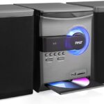 Pyle Home Stereo Shelf System – 30W Bluetooth CD Player with FM Radio, USB/SD Playback, Dual 2-Way Speakers, Remote Control, Clear Sound Audio System for Home Entertainment – (Black) PHSKR24