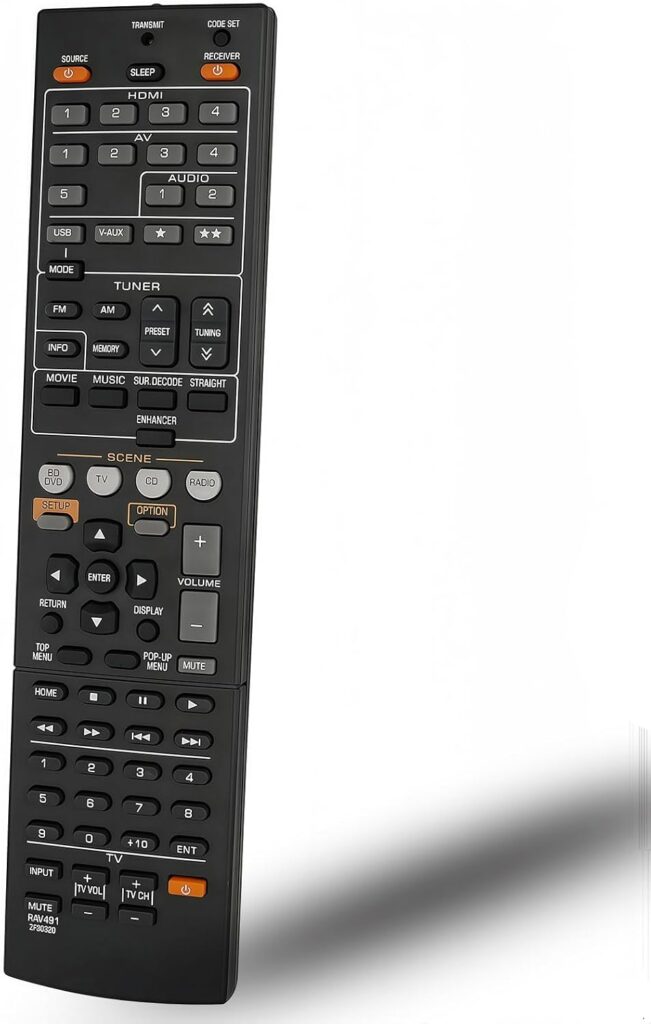 LR General AV Remote Control Replaced Fit for 491 RX-A1010 RX-A810 RX-V671 RX-V871 RAV444 WW511600 RX-A810BL RX-V871BL RAV448 RX-A730 for Yamaha AV Receiver
