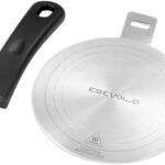 Induction Adapter Plate Detachable, 5.5 Inch Stainless Steel Heat Diffuser Plate for Moka Pot 12 Cup, Heat Diffuser Cooking Induction Adapter for Gas Stove and Glass